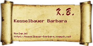 Kesselbauer Barbara névjegykártya